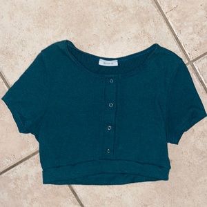 BETTER BE dark green crop top